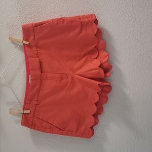 J. Crew Coral Scalloped Chino Shorts 3" Inseam (8)